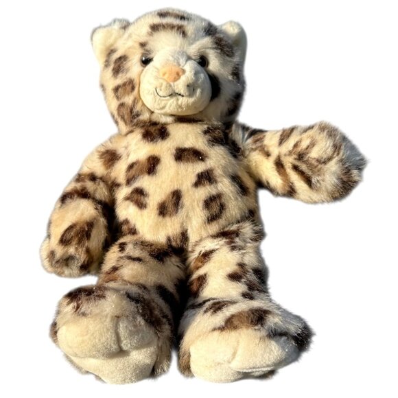 Build A Bear Sparkle Snow Leopard Plush Tinsel Fur Stuffed Support Pet Toy - Picture 1 of 16